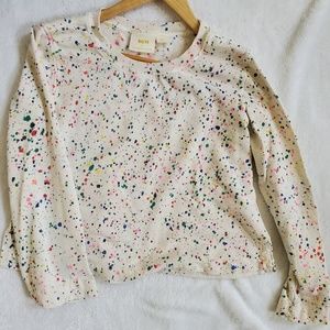 Anthropologie/Maeve Paint-Splatter Sweatshirt L/S Top